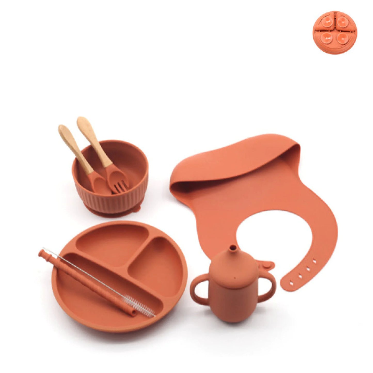 Baby Sillicon Feeding Set