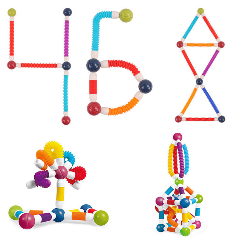 Magnetic Tube Stick with Magnetic Balls Building Blocks for kids!