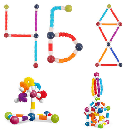 Magnetic Tube Stick with Magnetic Balls Building Blocks for kids!