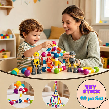 Magnetic Tube Stick with Magnetic Balls Building Blocks for kids!