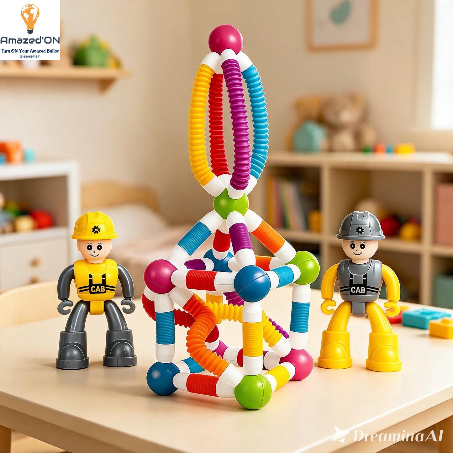 Magnetic Tube Stick with Magnetic Balls Building Blocks for kids!